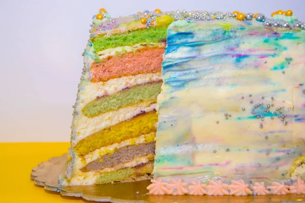 Pastel de relleno de arco iris — Foto de Stock