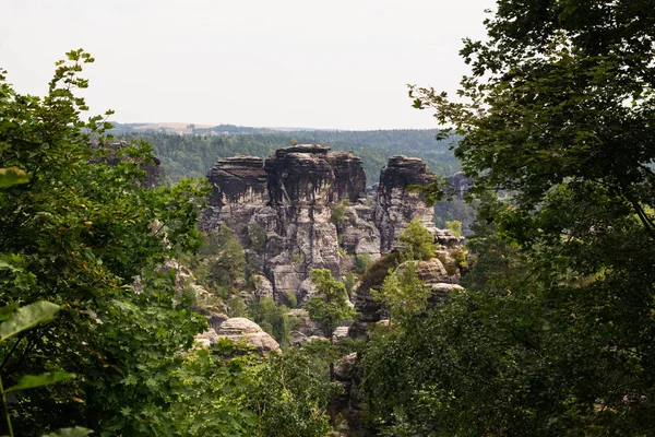 Sakson İsviçre peyzaj yaz fotoğraf Alman Milli Doğa Parkı