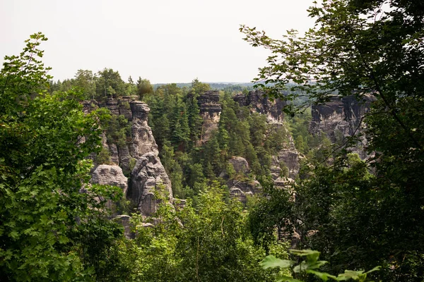 Sakson İsviçre peyzaj yaz fotoğraf Alman Milli Doğa Parkı