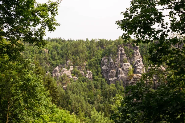 Sakson İsviçre peyzaj yaz fotoğraf Alman Milli Doğa Parkı