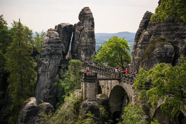 Sakson İsviçre peyzaj yaz fotoğraf Alman Milli Doğa Parkı