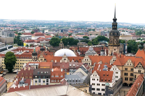 Dresden, Almanya, mozaik duvar ve Frauenkirche