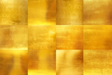 Parlak sarı yaprak altın folyo dokusu arka plan