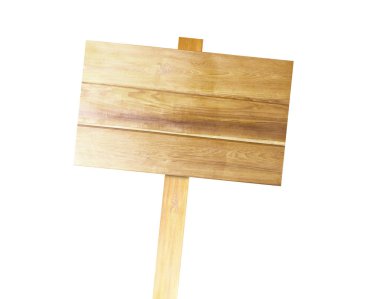 arka plan beyaz izole ahşap eski işareti.