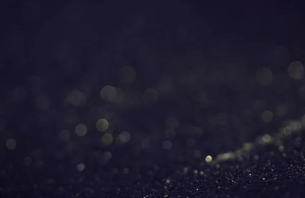 Bokeh Glitter Fly Lichten Zwarte Achtergrond — Stockfoto