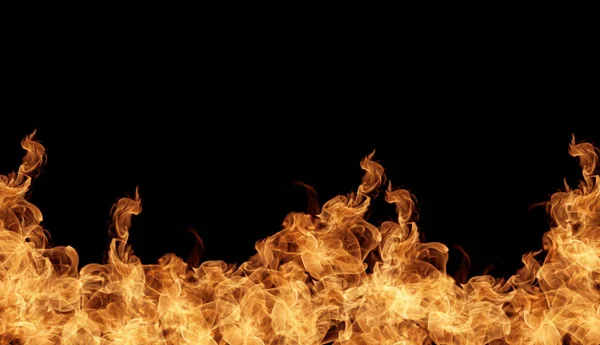 Fire Flames Black Background Abstract — Stock Photo, Image