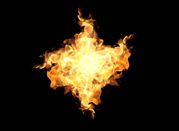 Fire Flames Black Background Abstract — Stock Photo, Image