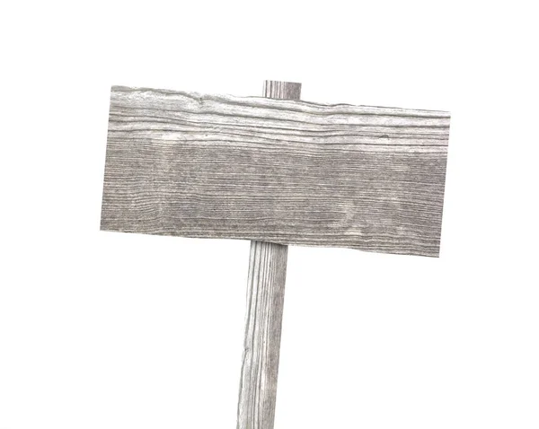 Деревянный Старый Знак Изолирован Белом Фоне — стоковое фото