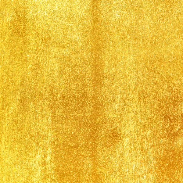 Shiny Yellow Leaf Gold Foil Texture Background — Stock Photo, Image