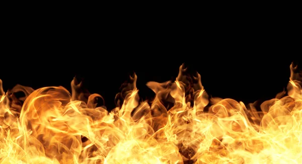 Fire Flames Black Background Abstract — Stock Photo, Image