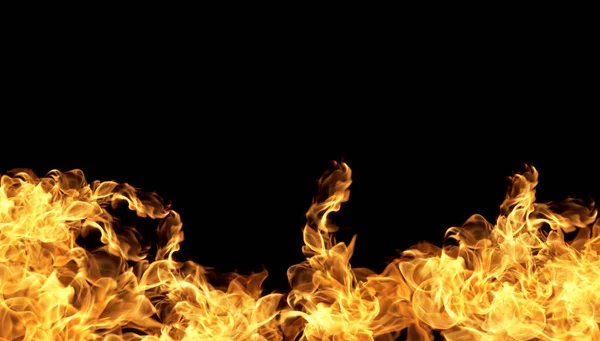 Fire Flames Black Background Abstract — Stock Photo, Image