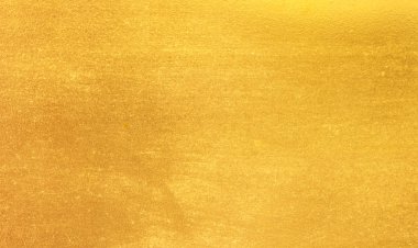 Parlak sarı yaprak altın folyo dokusu arka plan