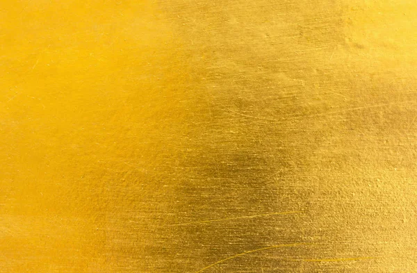 Fényes Sárga Levél Arany Fólia Textúra Háttér Arany Fém Szálcsiszolt — Stock Fotó