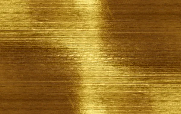 Sfondo Lucido Foglia Giallo Oro Lamina Texture Metallo Oro Spazzolato — Foto Stock
