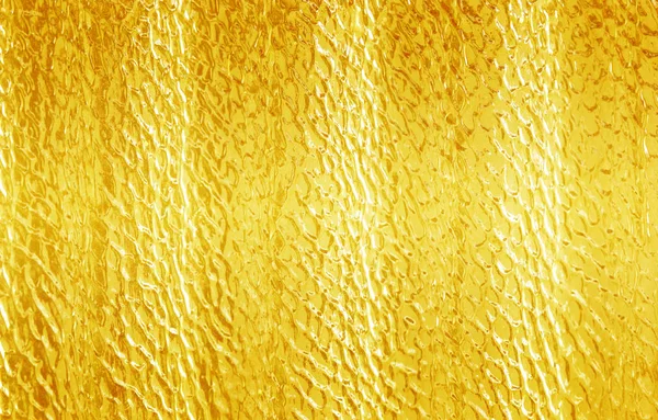 Shiny Yellow Leaf Gold Foil Texture Background — Stock fotografie