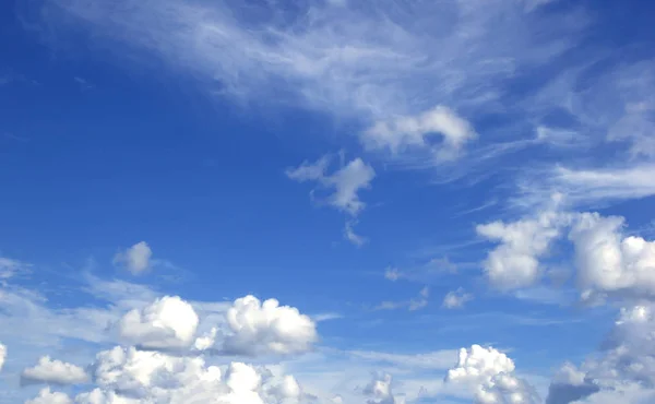 Blue Sky White Clouds Abstract Nature Background — Stock Photo, Image