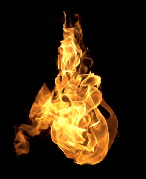 Red Flames Black Background — Stock Photo, Image