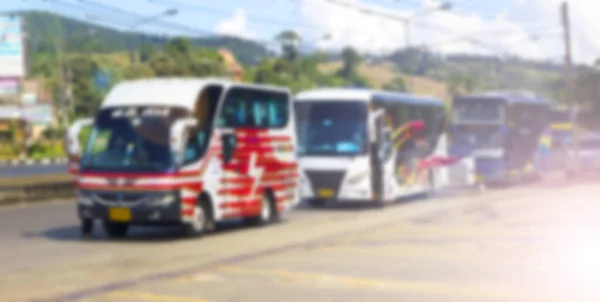 beautiful landscape tourist bus travel transport Background blur