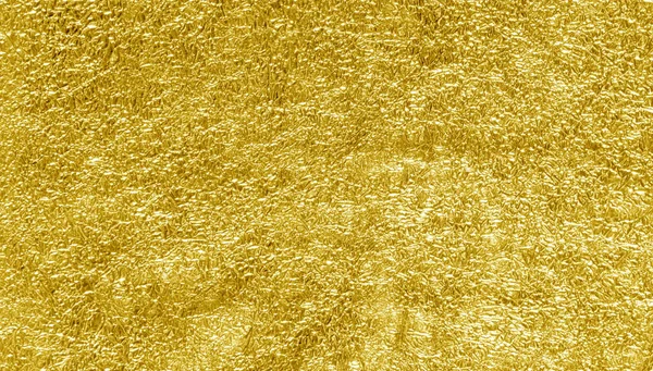 Brillante Foglia Giallo Oro Lamina Texture Sfondo — Foto Stock