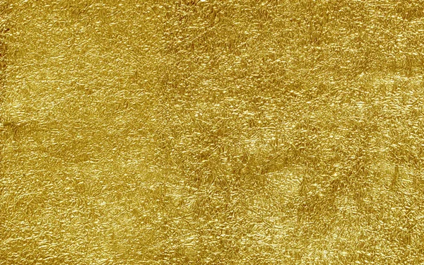 Shiny Yellow Leaf Gold Foil Texture Background — Stock Photo, Image