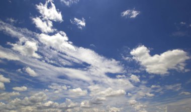 Mavi gökyüzü ve bulutlar gökyüzü