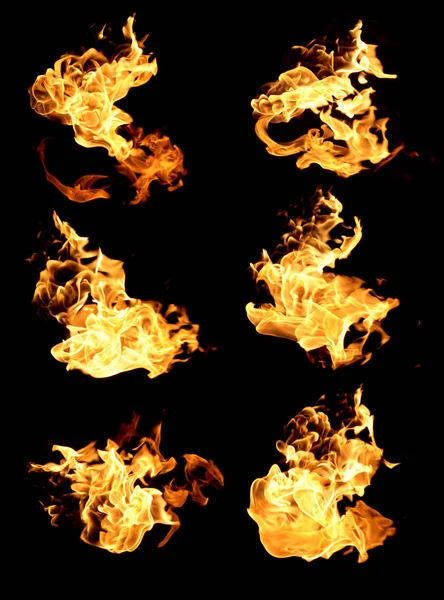 Fire flames collection — Stock Photo, Image