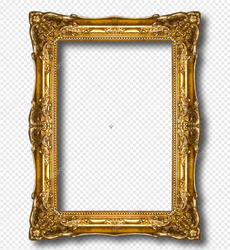 Golden wooden frame