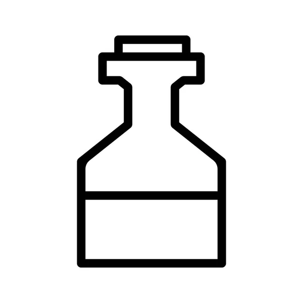 Symbolumriss Flasche Isoliert Auf Weißem Hintergrund Zaubertrank Fläschchen Vektor Illustration — Stockvektor