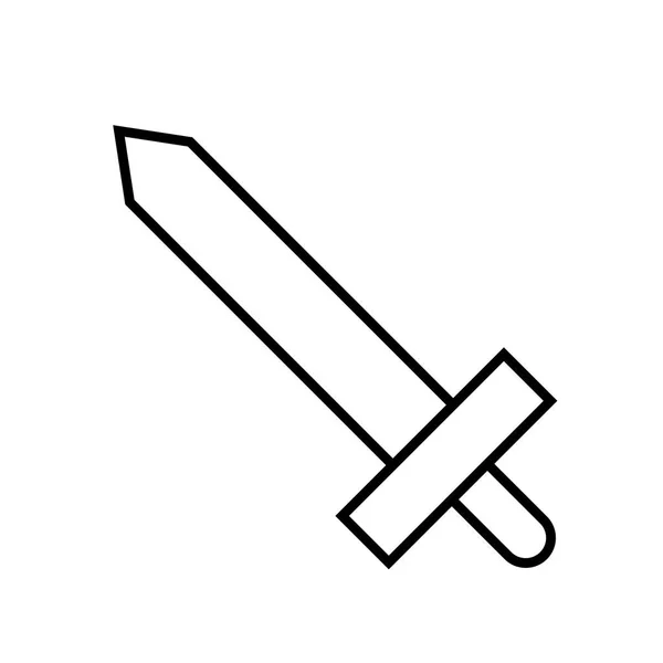 Значок Структури Меч Ізольовані Білому Тлі Зброя Значок Векторні Ілюстрації — стоковий вектор