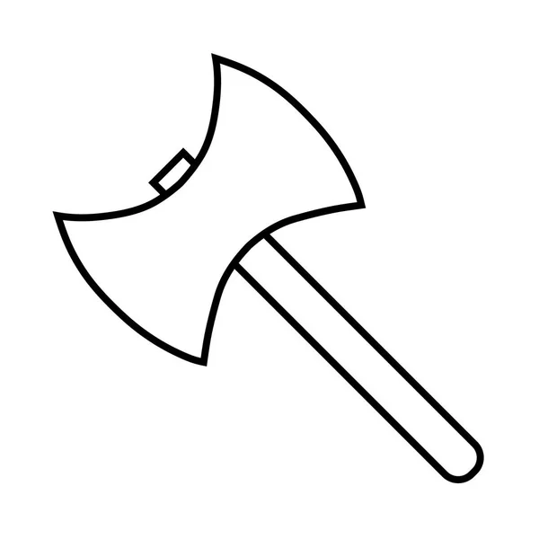 Иконный Силуэт Топора Выделен Белом Фоне Знак Декоративный Элемент Значок — стоковый вектор