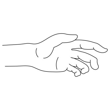Yemek Servisi el simgesi beyaz arka plan üzerinde izole anahat tarzı. Vücut sembolü parçası. Vektör çizim Your tasarımı için.