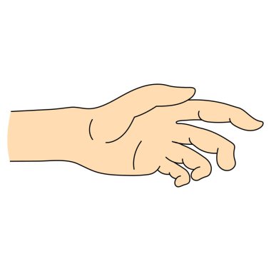 El simgesi beyaz arka plan üzerinde izole yardım. Vücut sembolü parçası. Vektör çizim Your tasarımı için.