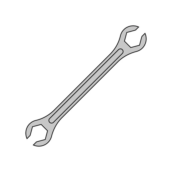 Ikona Klíče Klíč Čepici Oprava Symbol Vektorové Ilustrace Izolované Bílém — Stockový vektor