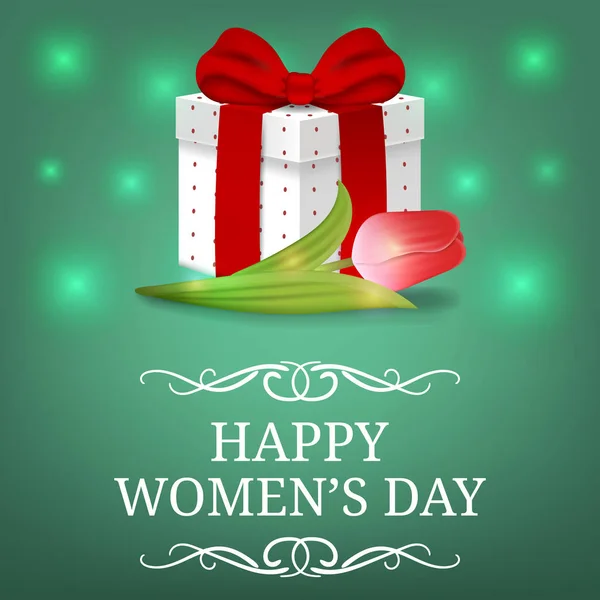 Των Γυναικών Ημέρα Κόμμα Προσκλήσεις Και Ευχετήριες Κάρτες Δώρου Τουλιπών — Διανυσματικό Αρχείο