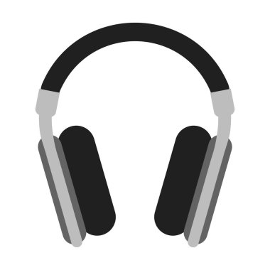 Vektör kulaklık simgesi beyaz arka plan üzerinde izole. Vektör çizim tasarımınız için.