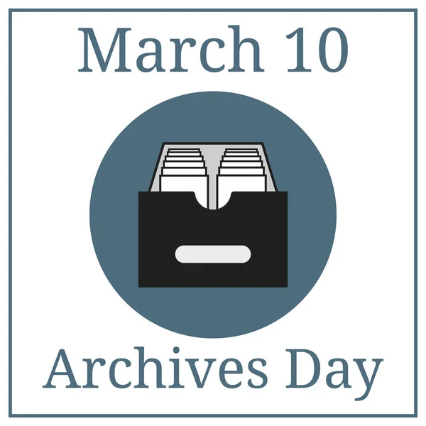 Día Los Archivos Marzo Calendario Vacaciones Marzo Icono Archivo Ilustración — Archivo Imágenes Vectoriales