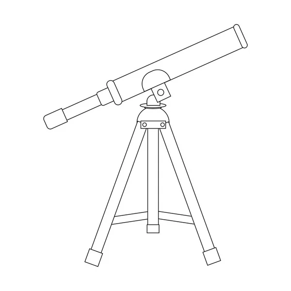 Ícone Telescópio Vetorial Silhueta Telescópio Ícone Esboço Ilustração Vetorial Para — Vetor de Stock