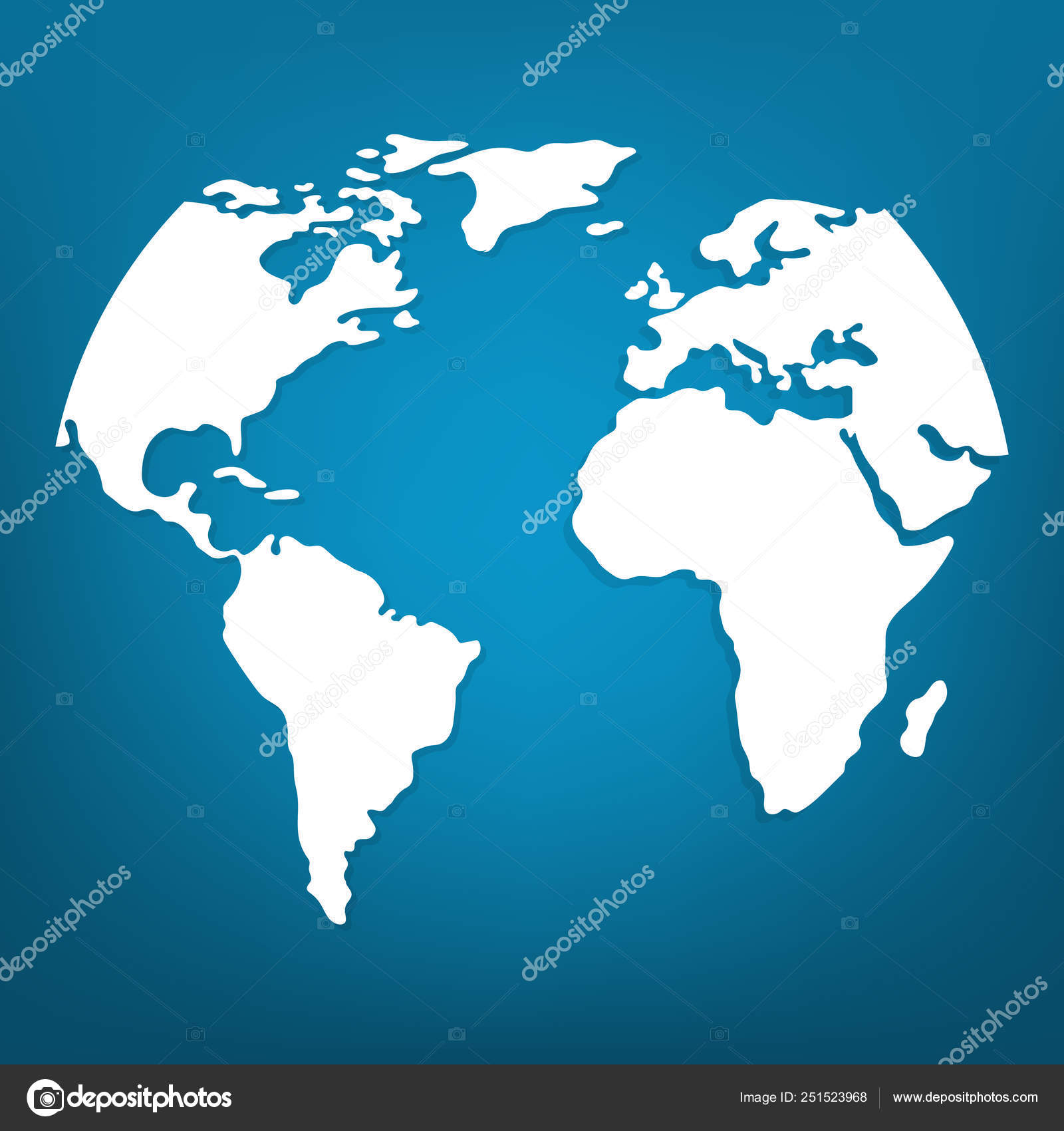 White World Map Or Global Cartography On Blue Background Vector Illustration For Your Design Vector Image By C Alody Vector Stock