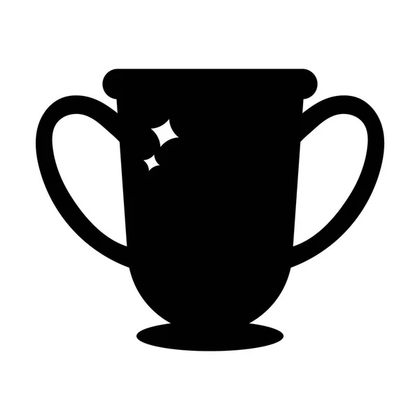 Vector Winner Trophy Cup Icono. Símbolo de silueta de trofeo negro aislado sobre fondo blanco. Ilustración vectorial para su diseño . — Archivo Imágenes Vectoriales