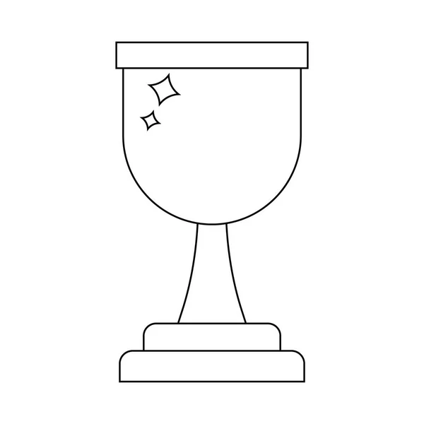 Vector Winner Trophy Cup Icono. Esquema Símbolo de Trofeo aislado sobre fondo blanco. Ilustración vectorial para su diseño, Web . — Vector de stock