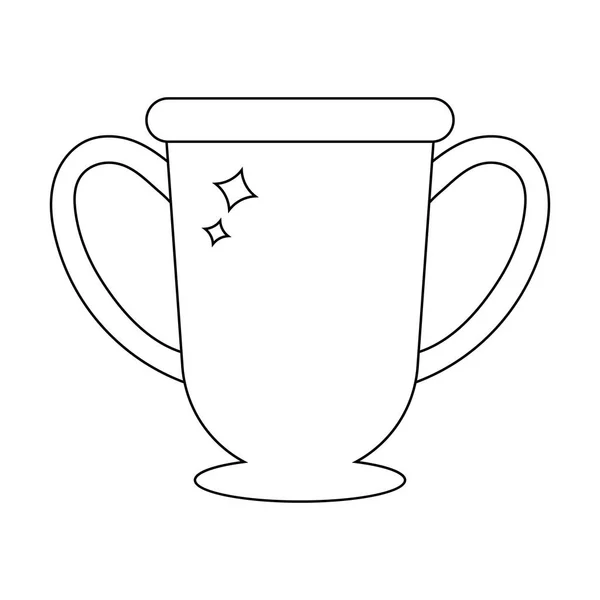 Vector Winner Trophy Cup Icono. Esquema Símbolo de Trofeo aislado sobre fondo blanco. Ilustración vectorial para su diseño, Web . — Vector de stock