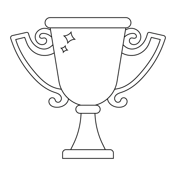 Vector Winner Trophy Cup Icono. Esquema Símbolo de Trofeo aislado sobre fondo blanco. Ilustración vectorial para su diseño, Web . — Vector de stock