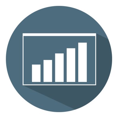 Grafik simgesini büyüyen. İş kavramı. Zamanlama. Düz stil. Vektör çizim tasarım, Web, Infographic için.
