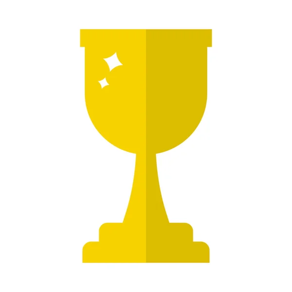 Vector Winner Trophy Cup Icono. Primer lugar. Trofeo plano dorado aislado sobre fondo blanco. Ilustración vectorial para su diseño, Web . — Vector de stock