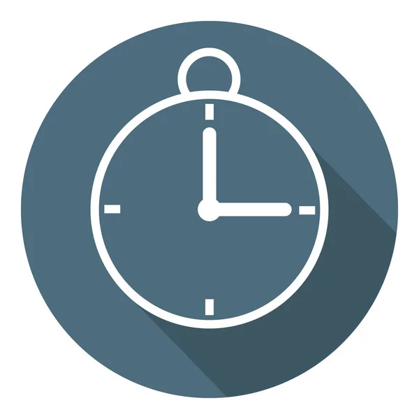 Εικονίδιο χρονομέτρου. Σύμβολο ώρας. Περίγραμμα με επίπεδη τεχνοτροπία. Απεικόνιση διανυσματικών σχεδίων για το σχέδιό σας, Web. — Διανυσματικό Αρχείο