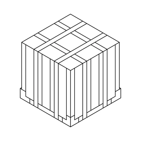 Overzicht lucht Drop Box van het spel Playerunknown's Battlegrounds. Pubg. Isometrische container. Battle Royal concept. Schone en moderne vector illustratie voorontwerp, Web. — Stockvector