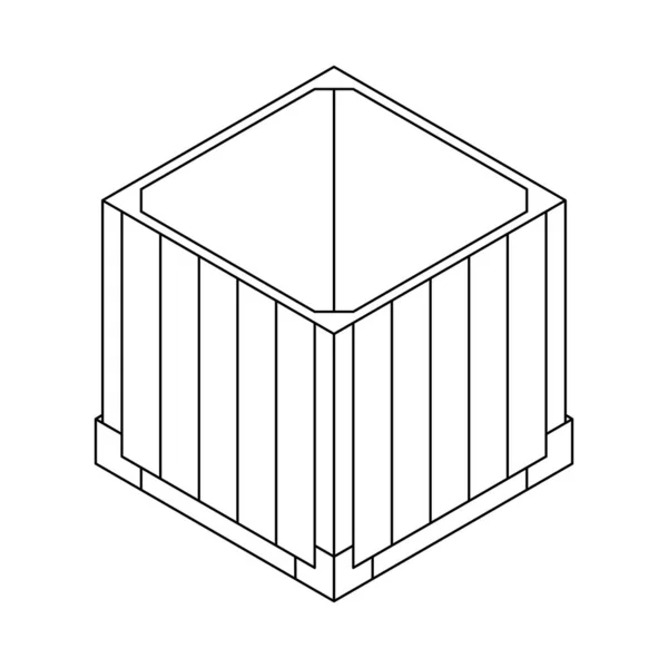 Schets open lucht Drop Box van het spel Playerunknown's Battlegrounds. Pubg. Isometrische container. Battle Royal concept. Schone en moderne vector illustratie voorontwerp, Web. — Stockvector