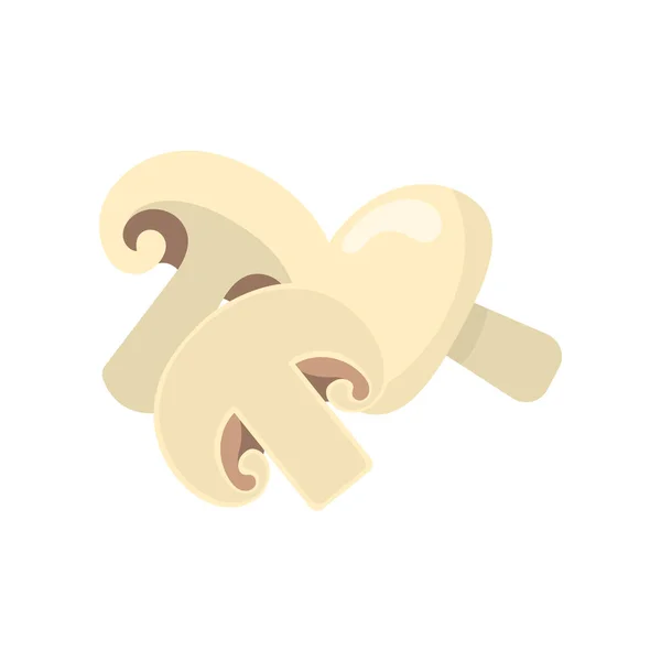 Set van verse champignons geïsoleerd op witte achtergrond. Paddestoel iconen voor markt, recept ontwerp. Biologisch voedsel. Cartoon stijl. Vector illustratie voorontwerp. — Stockvector