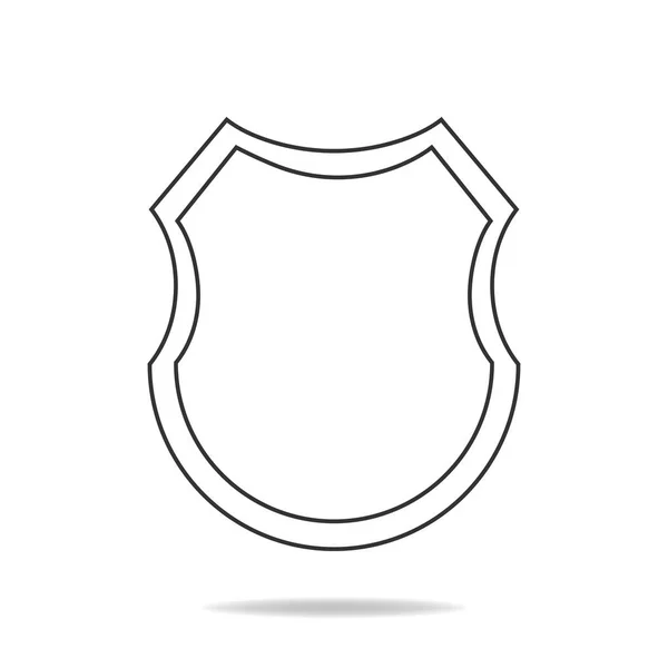 (Pajzs) ikonra. Biztonsági cégembléma. A védelem absztrakt szimbóluma. Tiszta és modern vektoros illusztráció. — Stock Vector