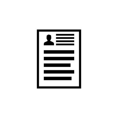 Belge simgesini devam ettirin. Başvuru, rapor, kayıt sayfası. Siyah basit işaret iş konsepti. Tasarım, web, infografik için vektör illüstrasyon.